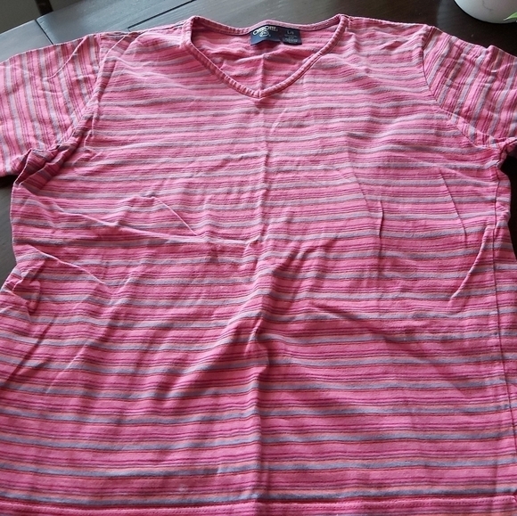 👚NEW CHEROKEE *NEW* PINK STRIPED T-SHIRT//B2B - Picture 1 of 2